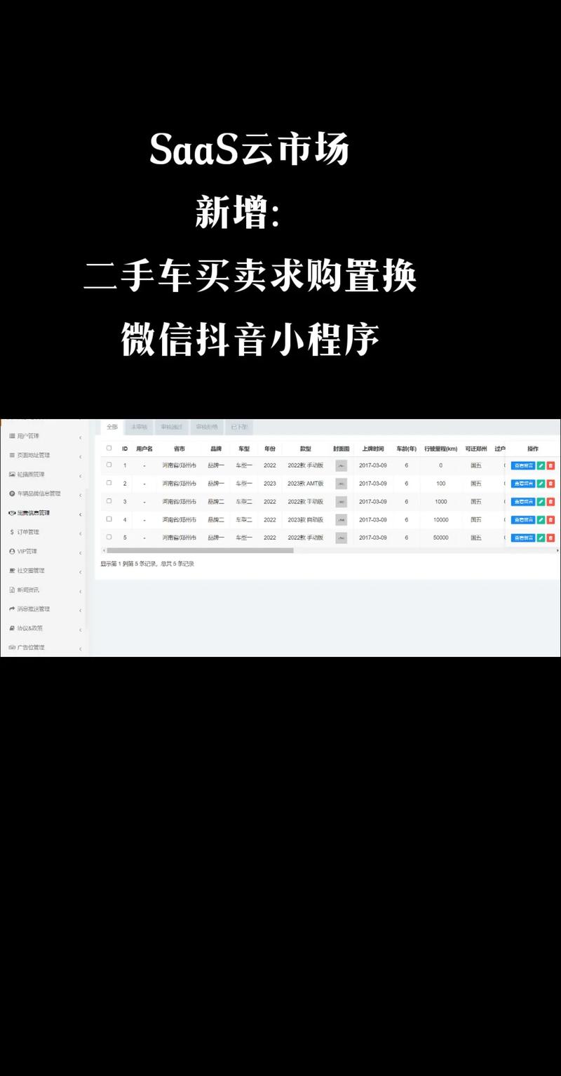 二手车小程序开发:让交易更便捷